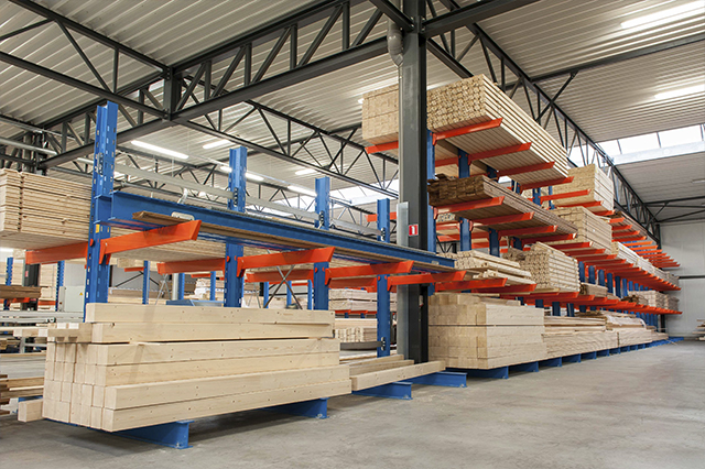 draagarmstelling houten balken